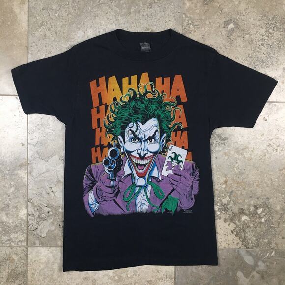 Vintage 1989 DC Comics The Joker Single Stitch Graphic T Shirt Large Batman - Picture 2 of 14